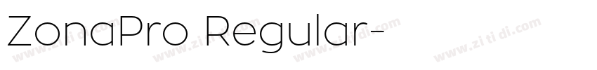 ZonaPro Regular字体转换